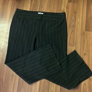 Women’s mid rise boot cut Black Pinstripe Pants